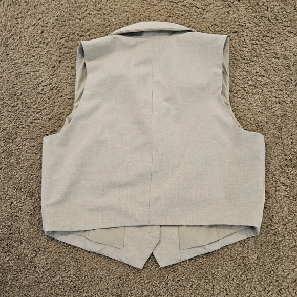 Rachel Zoe Women's Beige Button-Up Blazer Vest, Size Large - Picture 5 of 6